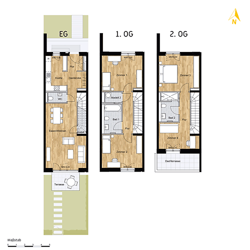 Grundriss Wohnung B 14